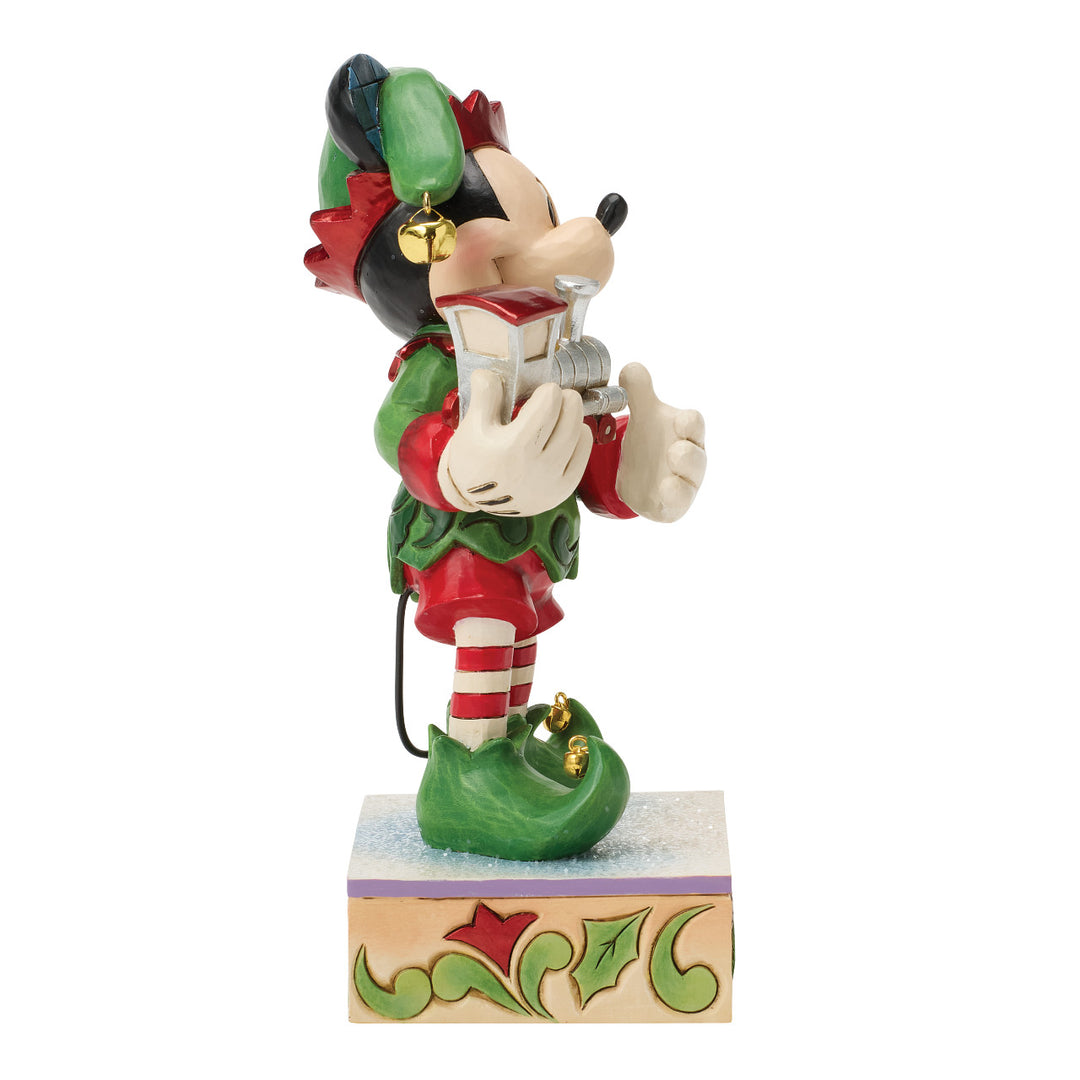 Jim Shore Disney Traditions: Mickey Elf With Train Special Edition Figurine sparkle-castle