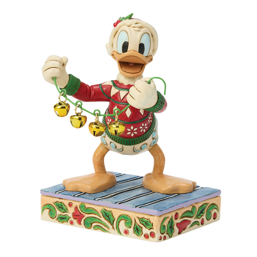 Jim Shore Disney Traditions: Donald Duck With Bells Figurine sparkle-castle