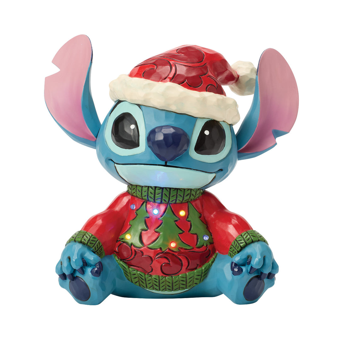 Jim Shore Disney Traditions: Stitch In Ugly Sweater Figurine sparkle-castle