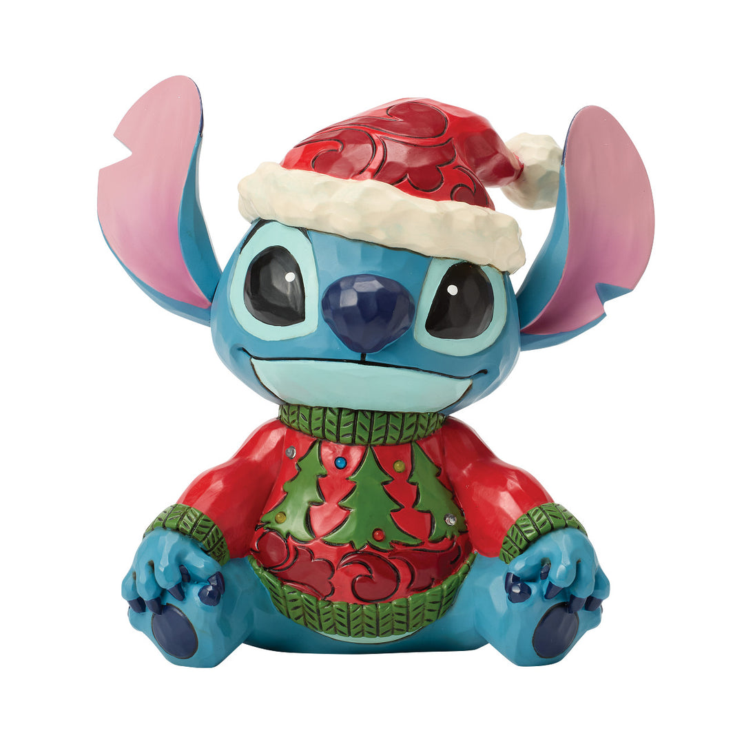 Jim Shore Disney Traditions: Stitch In Ugly Sweater Figurine sparkle-castle