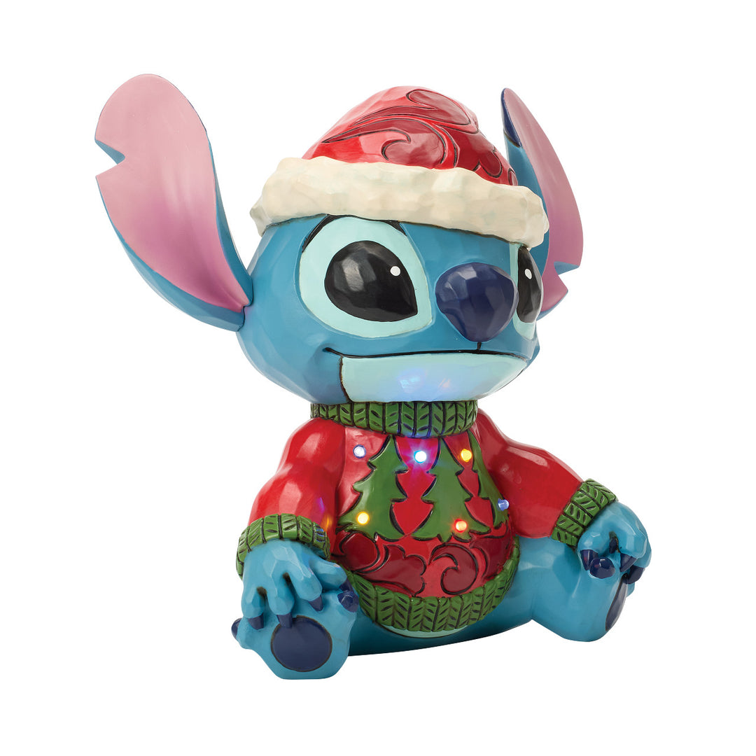 Jim Shore Disney Traditions: Stitch In Ugly Sweater Figurine sparkle-castle