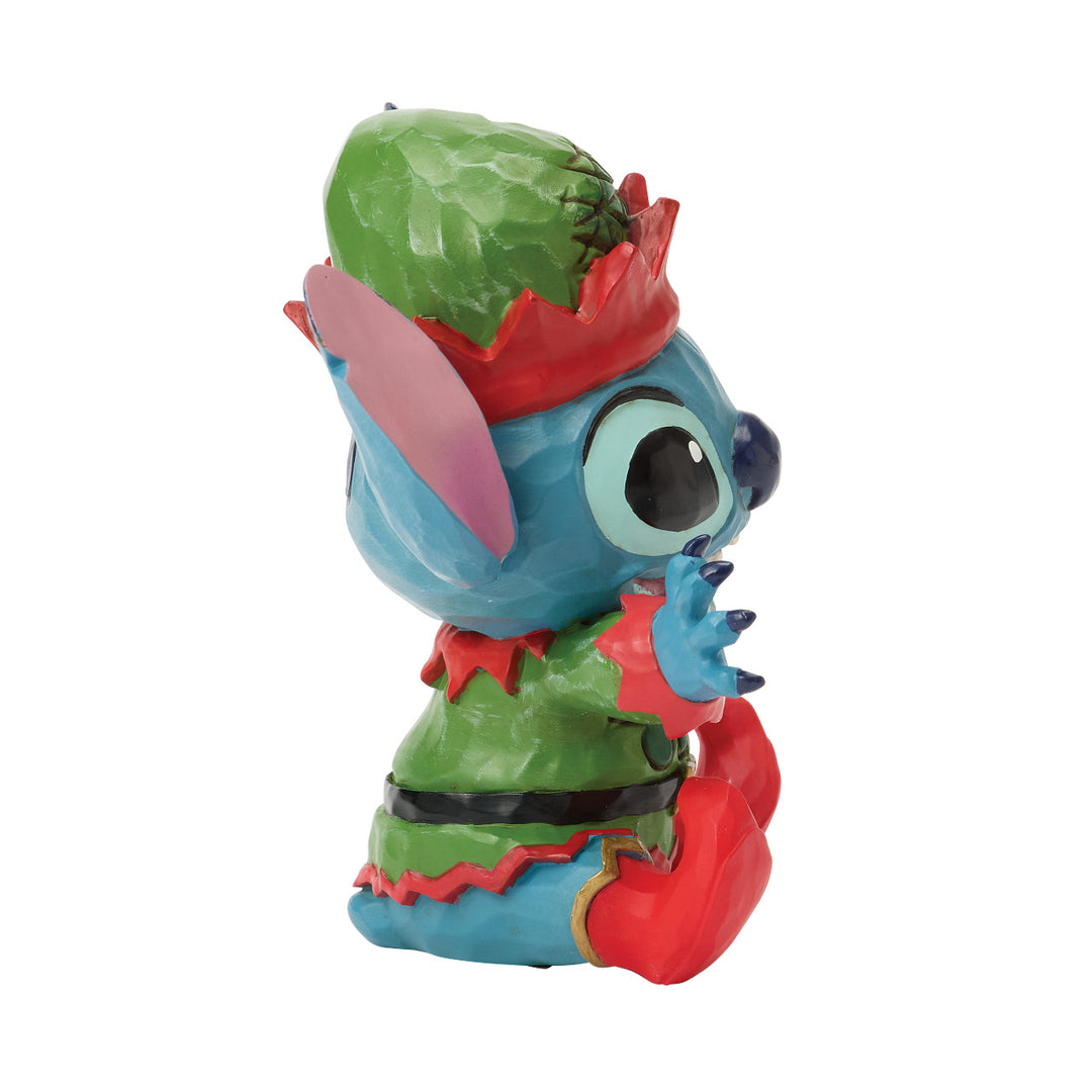 Jim Shore Disney Traditions: Stitch Elf Miniature Figurine sparkle-castle