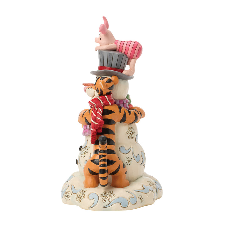 Jim Shore Disney Traditions: Pooh & Friends With A Snowman Figurine sparkle-castle