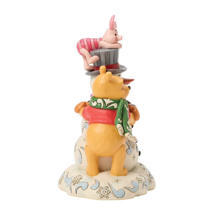 Jim Shore Disney Traditions: Pooh & Friends With A Snowman Figurine sparkle-castle