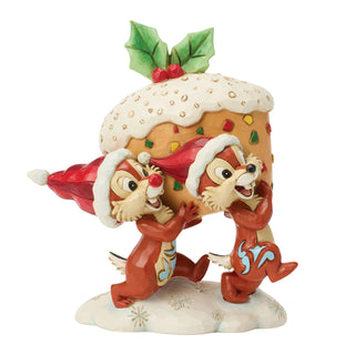 Jim Shore Disney Traditions: Chip & Dale Carrying Fruit Cake Figurine sparkle-castle