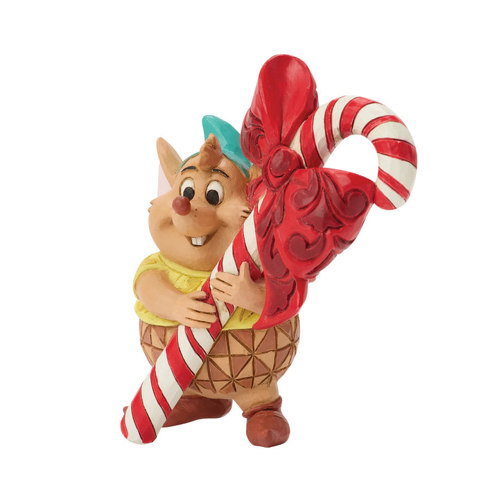 Jim Shore Disney Traditions: Gust With Candy Cane Miniature Figurine sparkle-castle