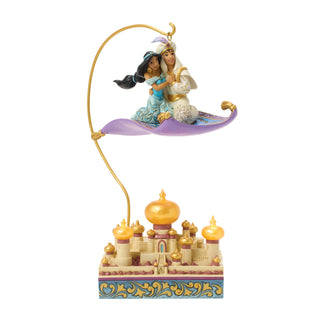 Jim Shore Disney Traditions: Aladdin & Jasmine Flying Over Agrabah Figurine sparkle-castle