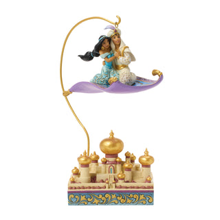 Jim Shore Disney Traditions: Aladdin & Jasmine Flying Over Agrabah Figurine sparkle-castle