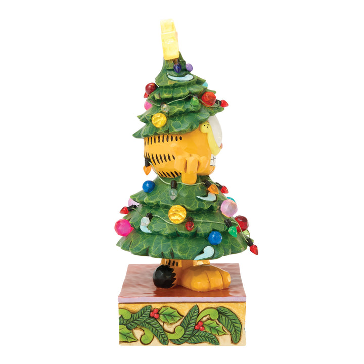 Jim Shore Garfield: Garfield Dressed as Christmas Tree Figurine sparkle-castle