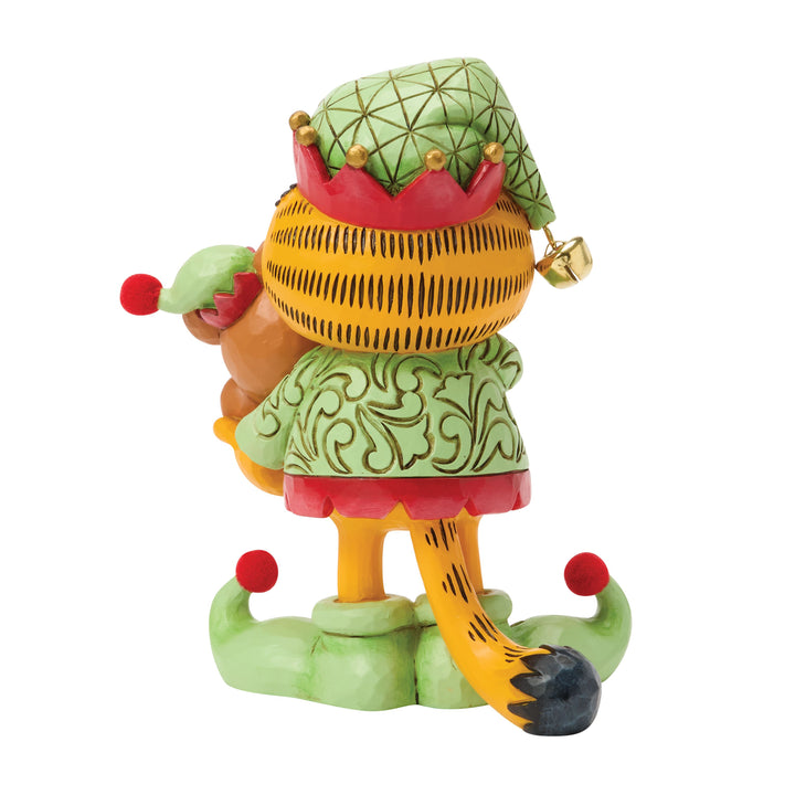 Jim Shore Garfield: Garfield and Pooky In Elf Costumes Figurine sparkle-castle