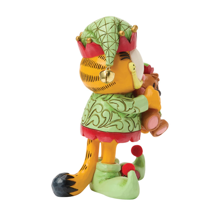Jim Shore Garfield: Garfield and Pooky In Elf Costumes Figurine sparkle-castle