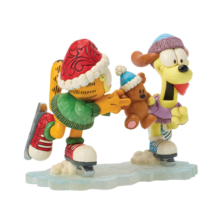 Jim Shore Garfield: Garfield, Odie, and Pooky Ice Skating Figurine sparkle-castle
