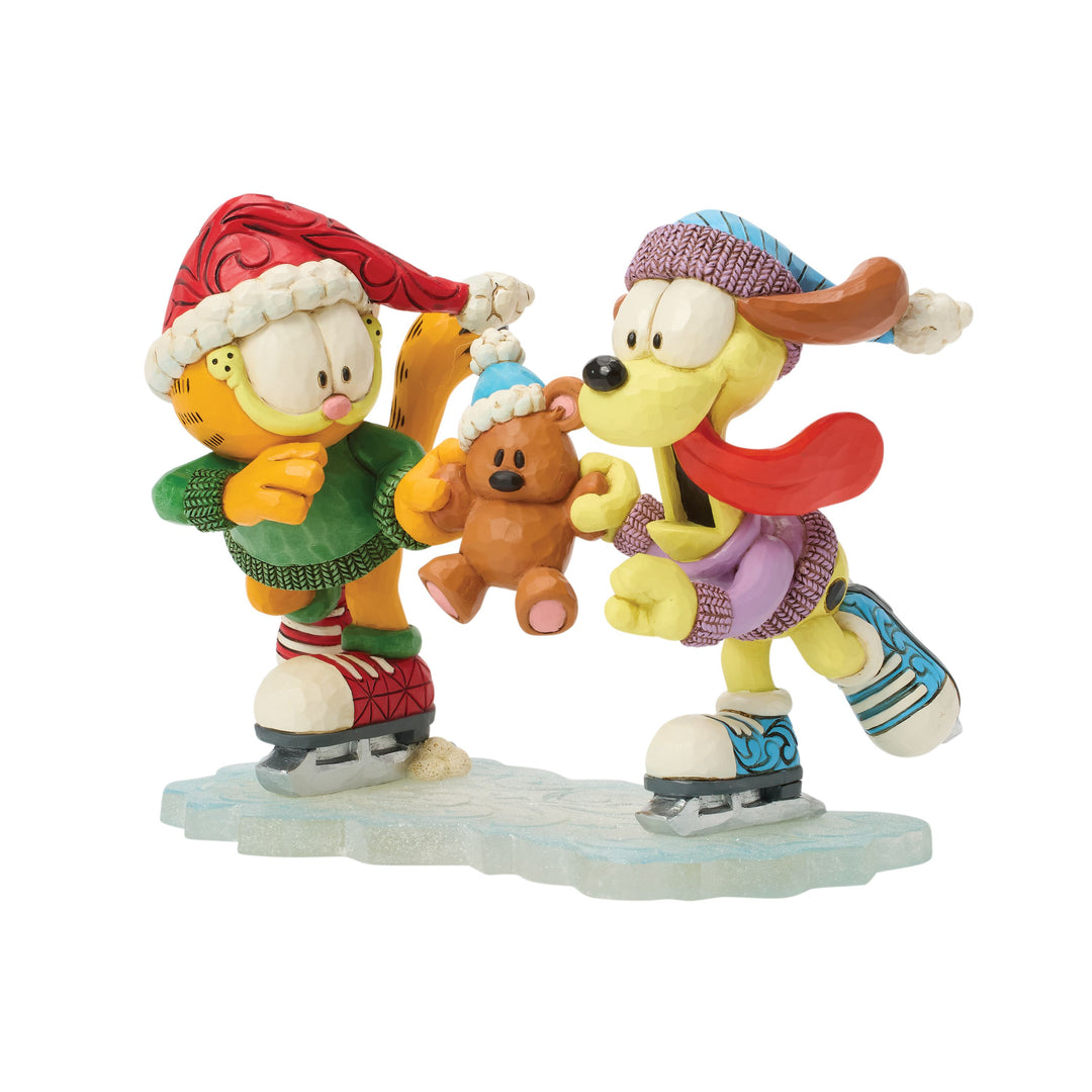 Jim Shore Garfield: Garfield, Odie, and Pooky Ice Skating Figurine sparkle-castle