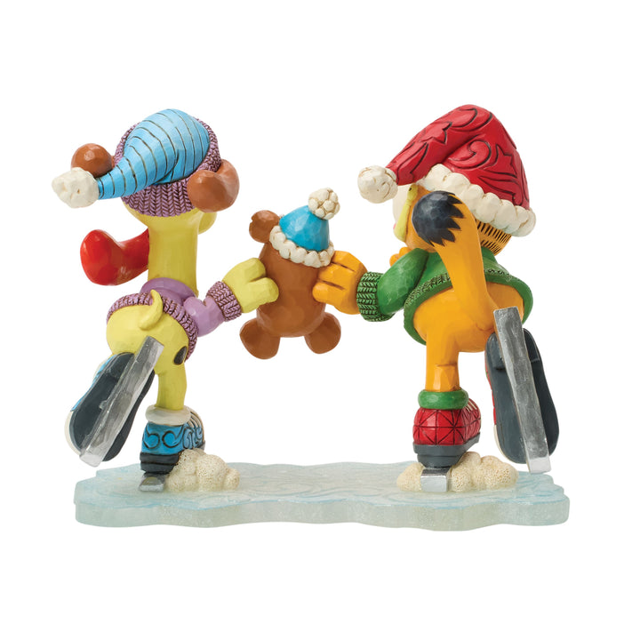Jim Shore Garfield: Garfield, Odie, and Pooky Ice Skating Figurine sparkle-castle