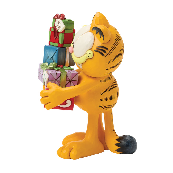 Jim Shore Garfield: Garfield with Presents Figurine sparkle-castle