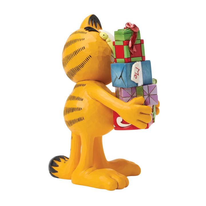 Jim Shore Garfield: Garfield with Presents Figurine sparkle-castle