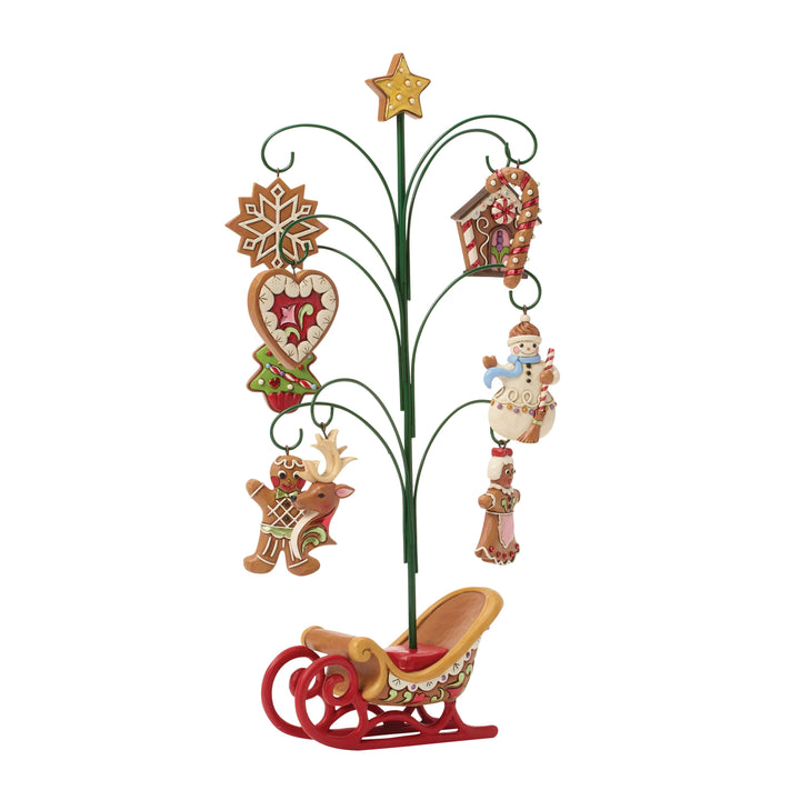 Jim Shore Heartwood Creek: Gingerbread Christmas Tree With Cookie Ornaments Figurine sparkle-castle