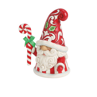 Jim Shore Heartwood Creek: Gnome Holding Large Candy Cane Figurine sparkle-castle
