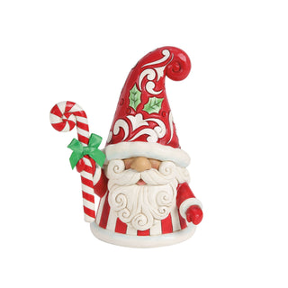 Jim Shore Heartwood Creek: Gnome Holding Large Candy Cane Figurine sparkle-castle