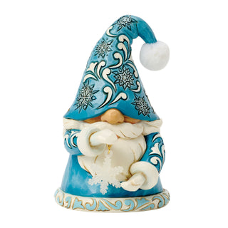 Jim Shore Heartwood Creek: Gnome Holding Snowflake Figurine sparkle-castle