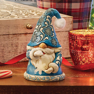 Jim Shore Heartwood Creek: Gnome Holding Snowflake Figurine sparkle-castle