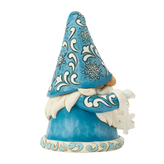 Jim Shore Heartwood Creek: Gnome Holding Snowflake Figurine sparkle-castle