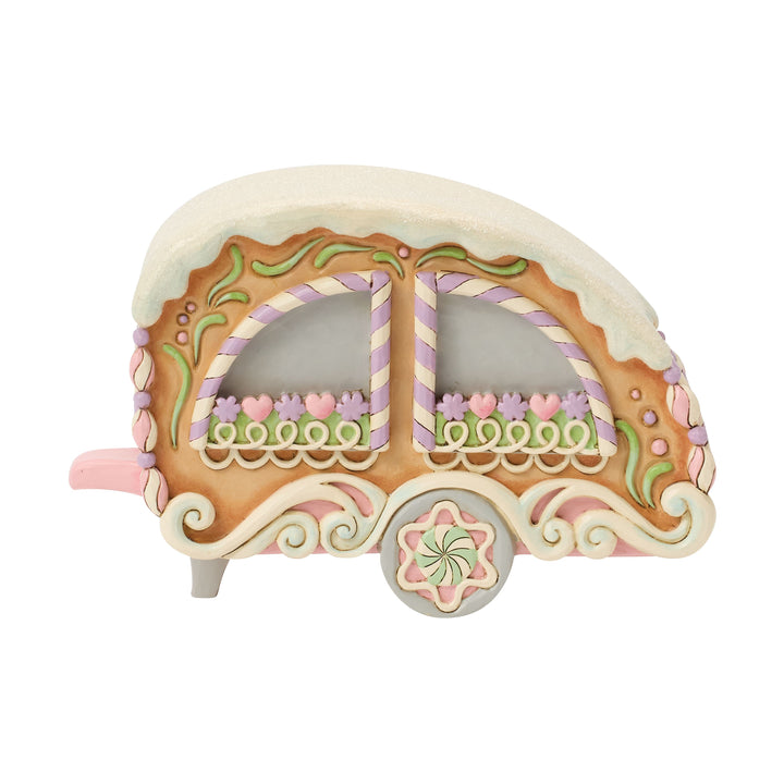 Jim Shore Heartwood Sweets: Santa's Camper Lit Figurine sparkle-castle