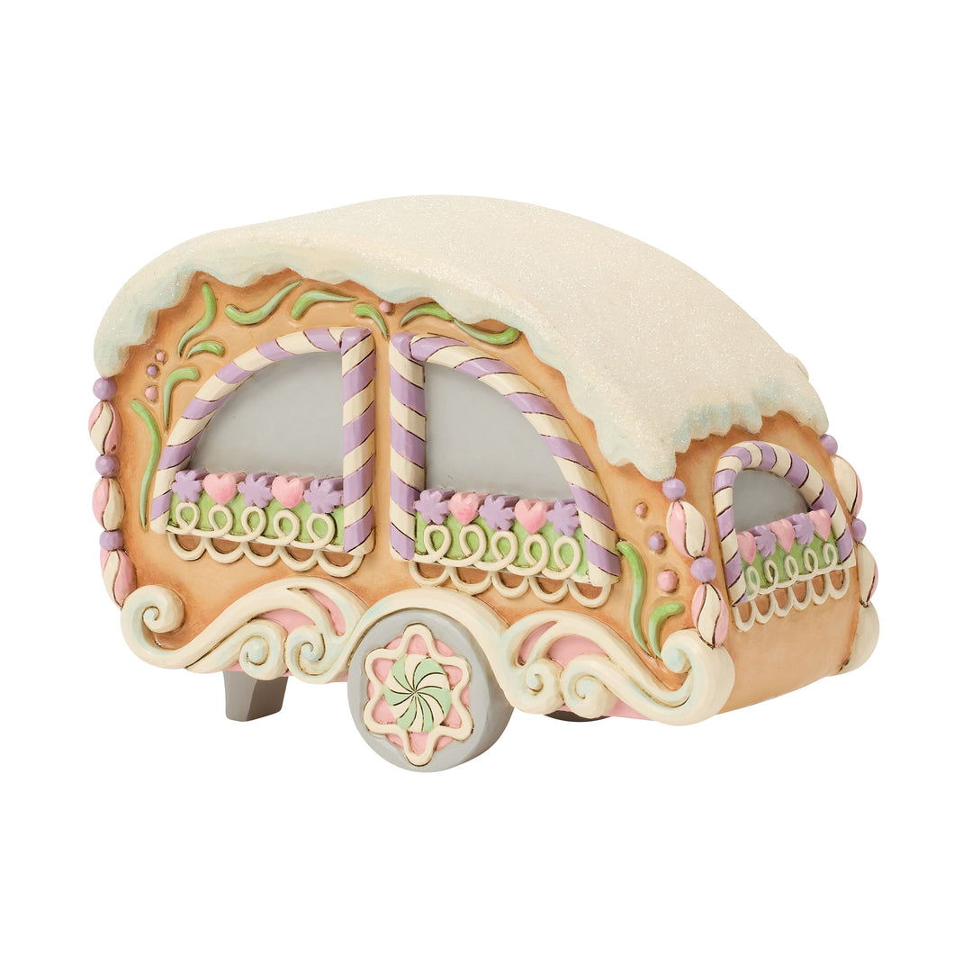 Jim Shore Heartwood Sweets: Santa's Camper Lit Figurine sparkle-castle