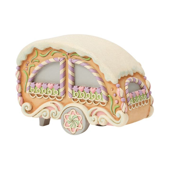 Jim Shore Heartwood Sweets: Santa's Camper Lit Figurine sparkle-castle