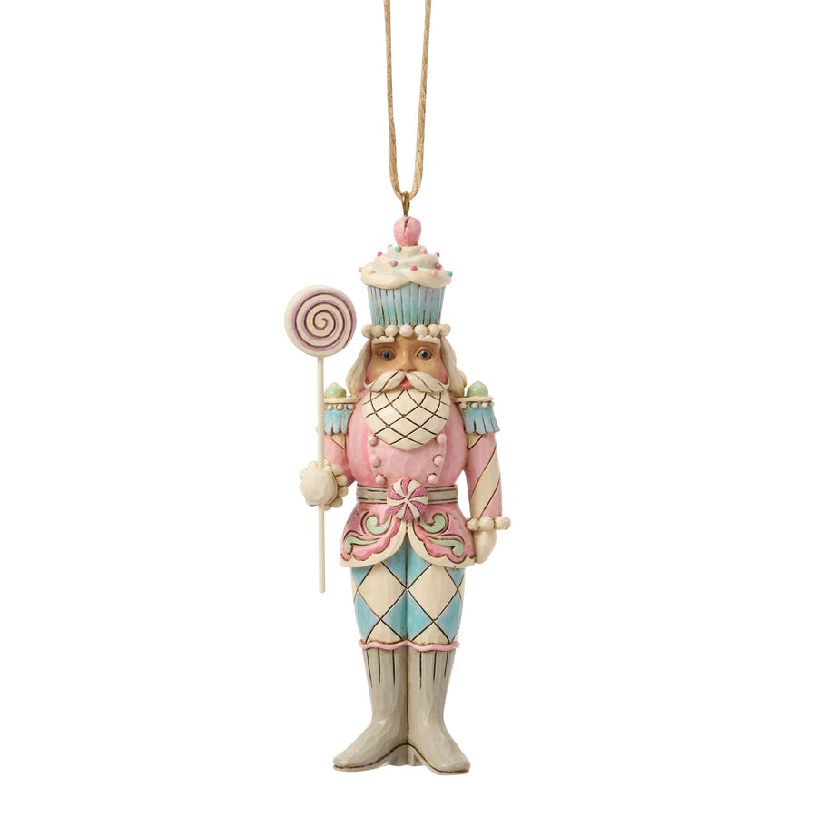 Jim Shore Heartwood Sweets: Sweets Soldier Holding Lollipop Hanging Ornament sparkle-castle