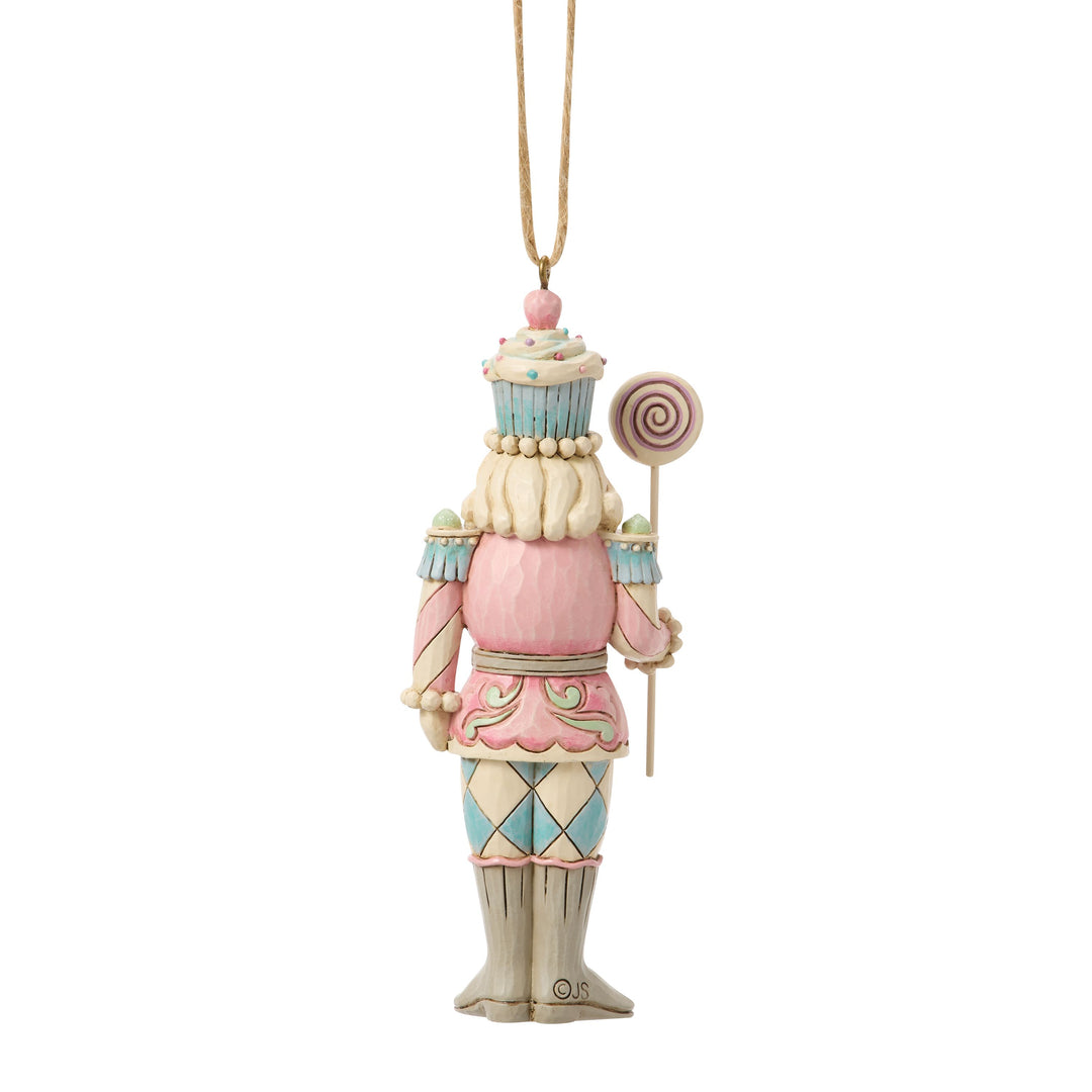 Jim Shore Heartwood Sweets: Sweets Soldier Holding Lollipop Hanging Ornament sparkle-castle