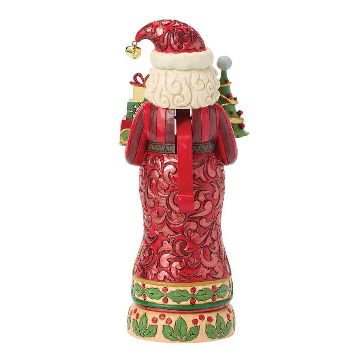 Jim Shore Heartwood Creek: Royal Traditions Red & Green Santa Nutcracker Figurine sparkle-castle
