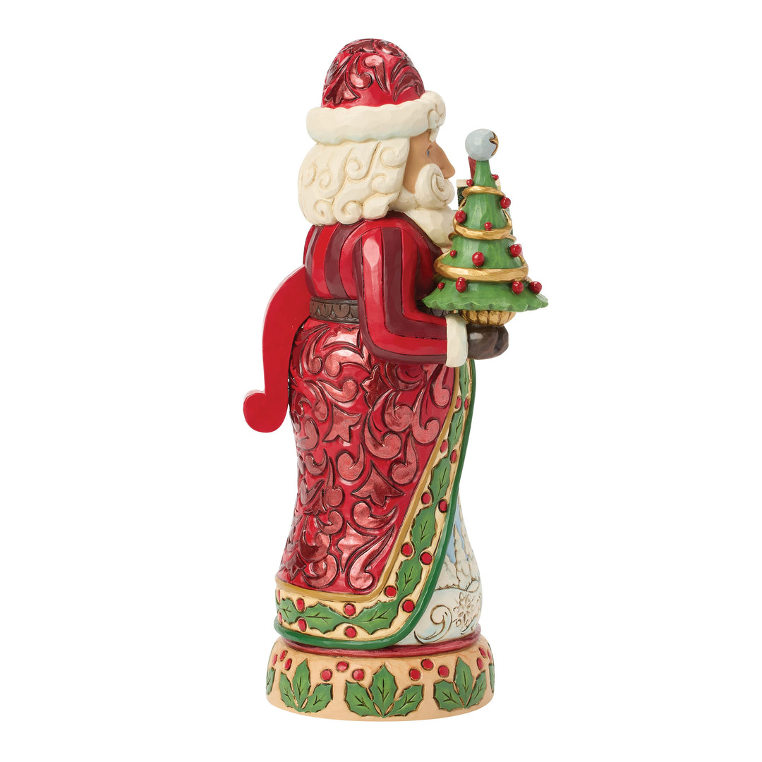 Jim Shore Heartwood Creek: Royal Traditions Red & Green Santa Nutcracker Figurine sparkle-castle
