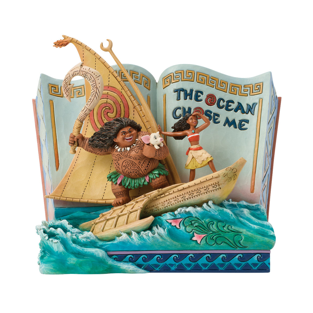 Jim Shore Disney Traditions: Moana Storybook Figurine sparkle-castle