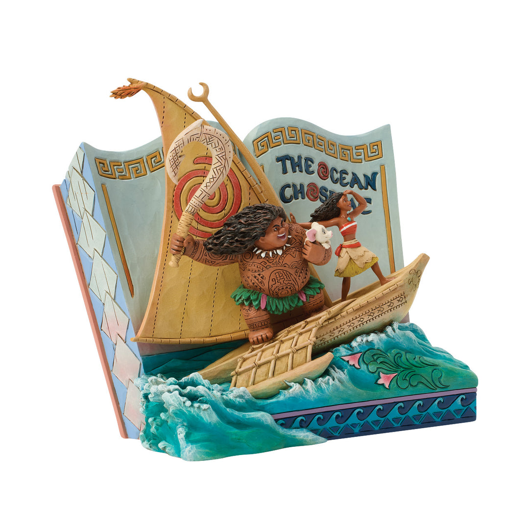 Jim Shore Disney Traditions: Moana Storybook Figurine sparkle-castle