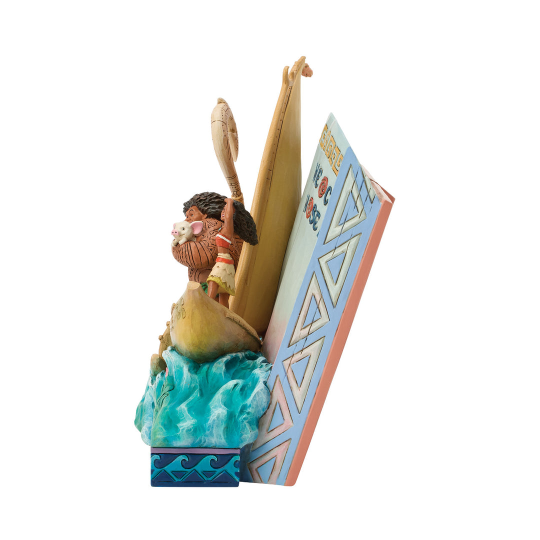 Jim Shore Disney Traditions: Moana Storybook Figurine sparkle-castle