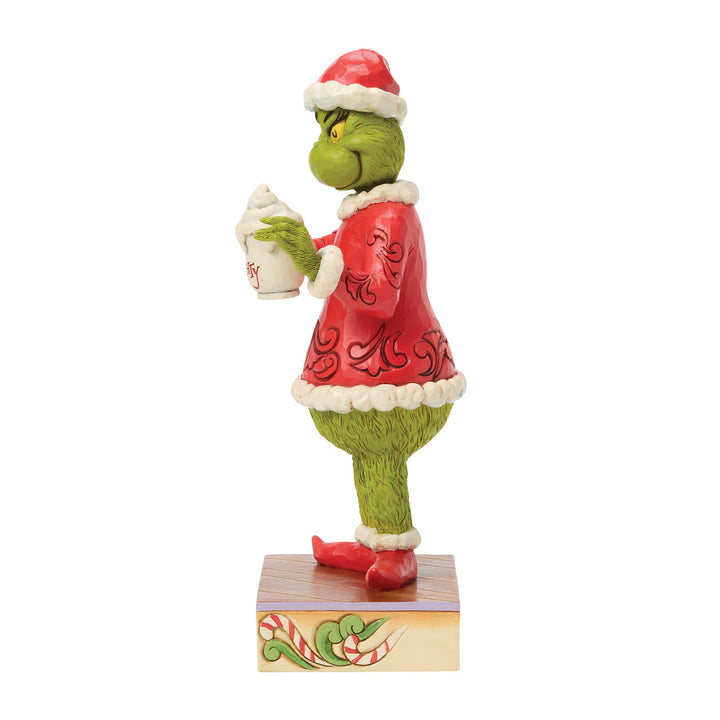 Jim Shore The Grinch: Grinch with Hot Chocolate Mug Figurine sparkle-castle