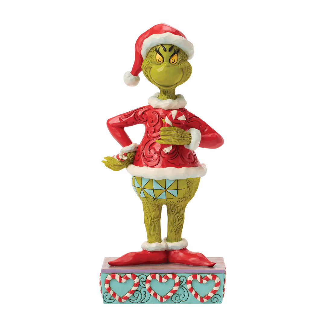 Jim Shore The Grinch: Grinch with Broken Candy Cane Figurine sparkle-castle