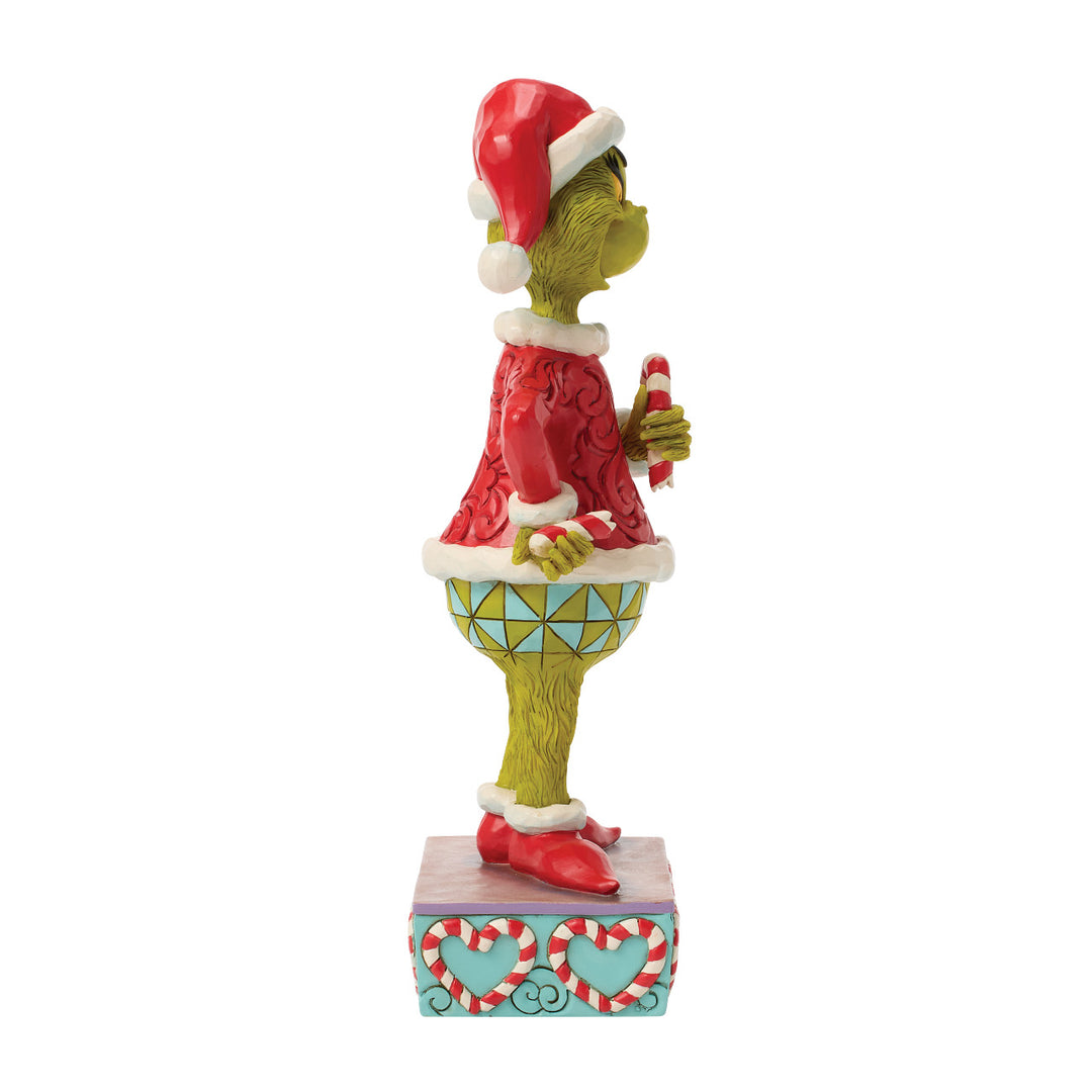 Jim Shore The Grinch: Grinch with Broken Candy Cane Figurine sparkle-castle