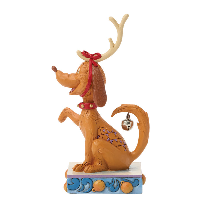 Jim Shore The Grinch: Max With Bell On Tail Figurine sparkle-castle