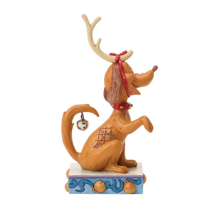 Jim Shore The Grinch: Max With Bell On Tail Figurine sparkle-castle