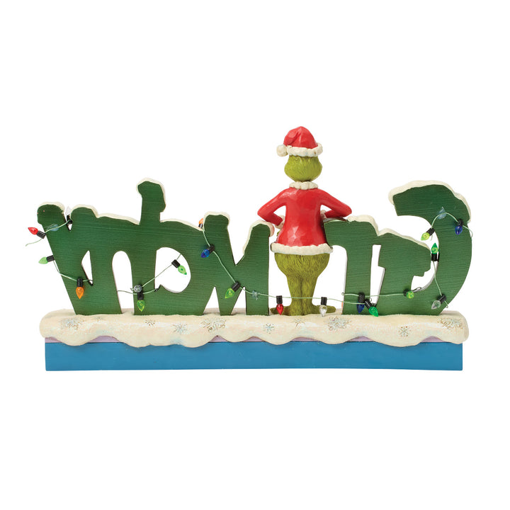 Jim Shore The Grinch: Grinch Word Sign Figurine sparkle-castle