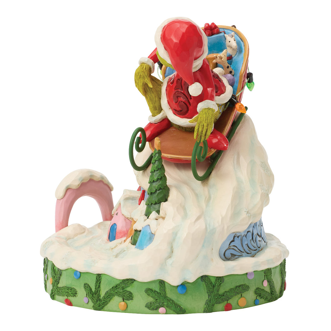 Jim Shore The Grinch: Grinch On Sled Scene Figurine sparkle-castle