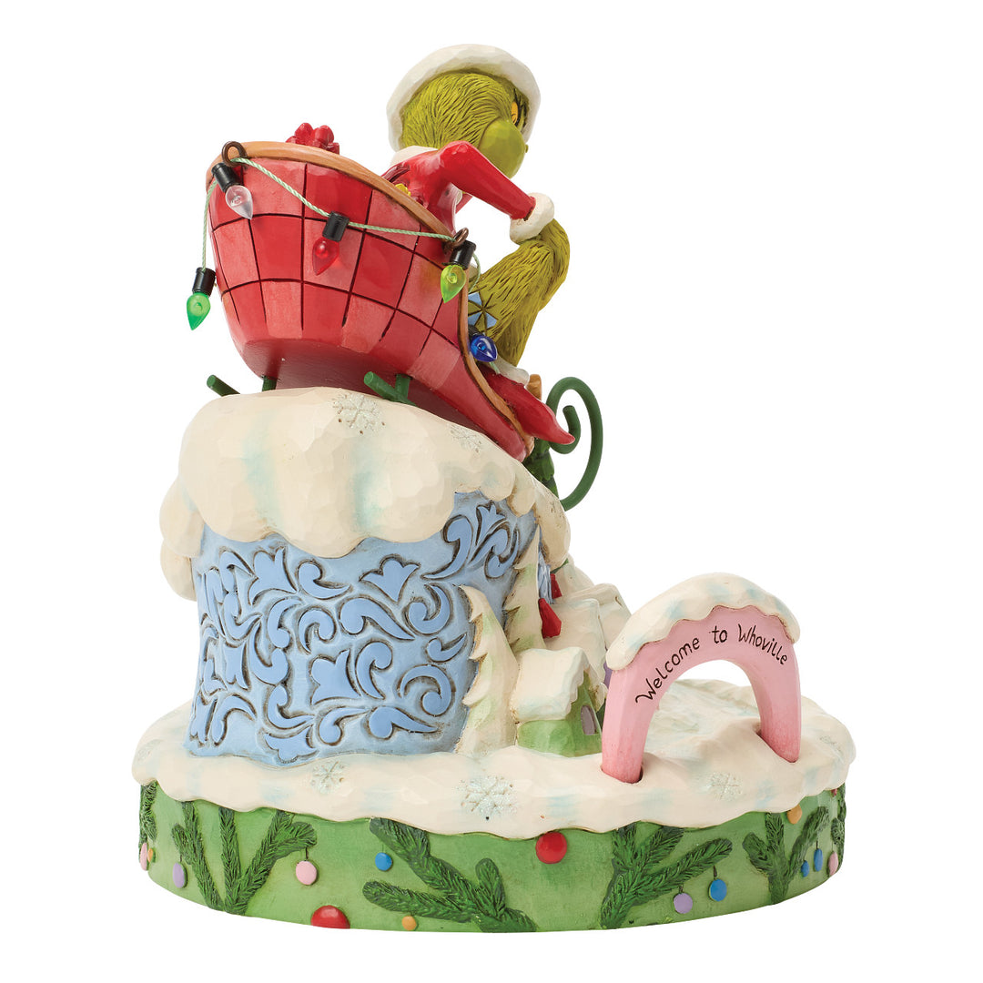 Jim Shore The Grinch: Grinch On Sled Scene Figurine sparkle-castle