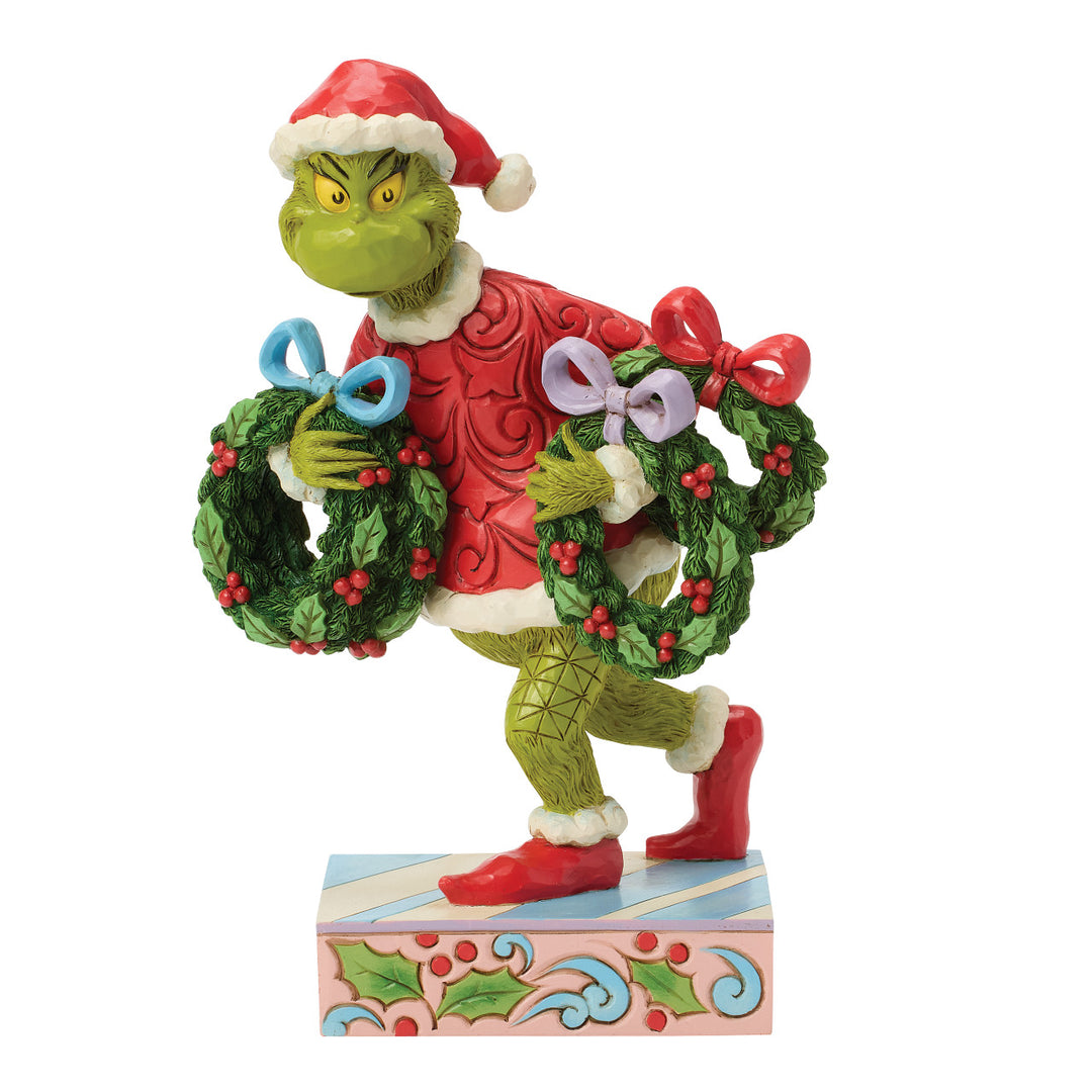 Jim Shore The Grinch: Grinch Stealing Wreaths Figurine sparkle-castle