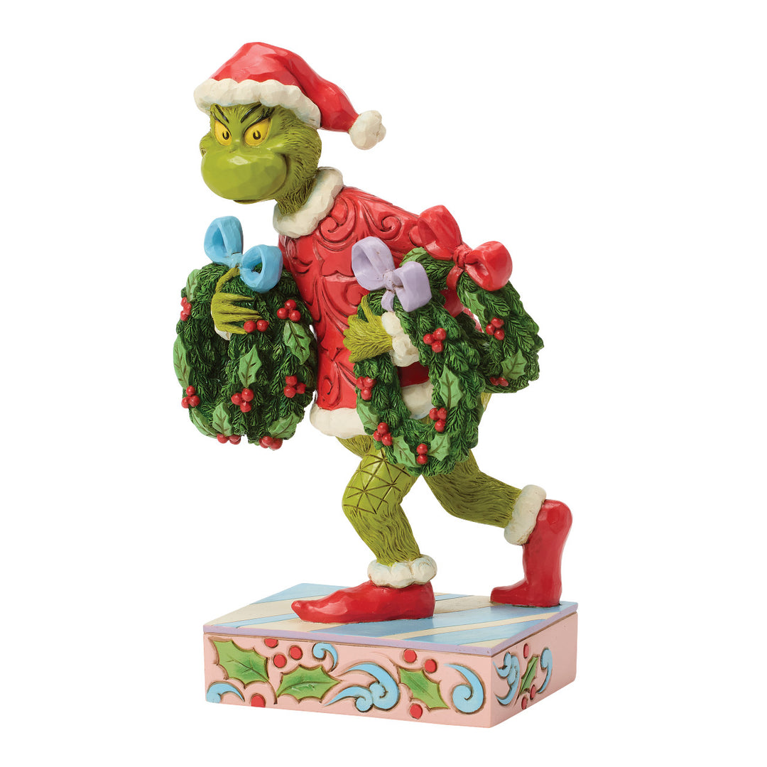 Jim Shore The Grinch: Grinch Stealing Wreaths Figurine sparkle-castle
