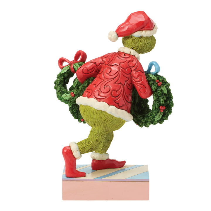 Jim Shore The Grinch: Grinch Stealing Wreaths Figurine sparkle-castle