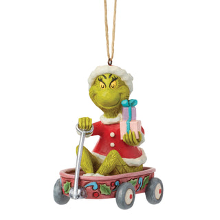 Jim Shore The Grinch: Grinch Sitting In Wagon Hanging Ornament sparkle-castle