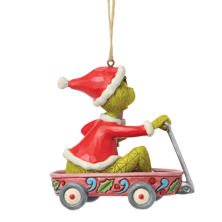 Jim Shore The Grinch: Grinch Sitting In Wagon Hanging Ornament sparkle-castle