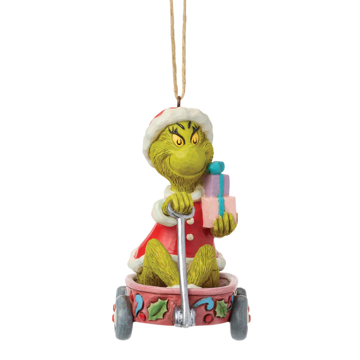 Jim Shore The Grinch: Grinch Sitting In Wagon Hanging Ornament sparkle-castle